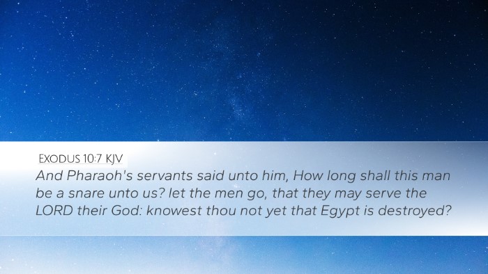 Exodus 10:7 KJV Bible Verse Image