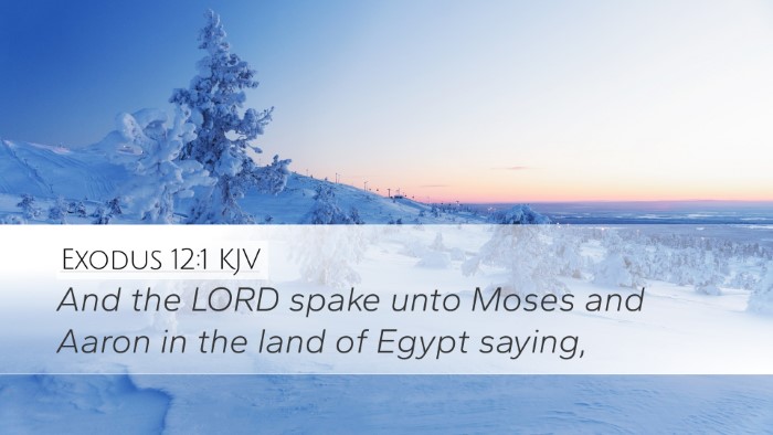 Exodus 12:1 KJV Bible Verse Image