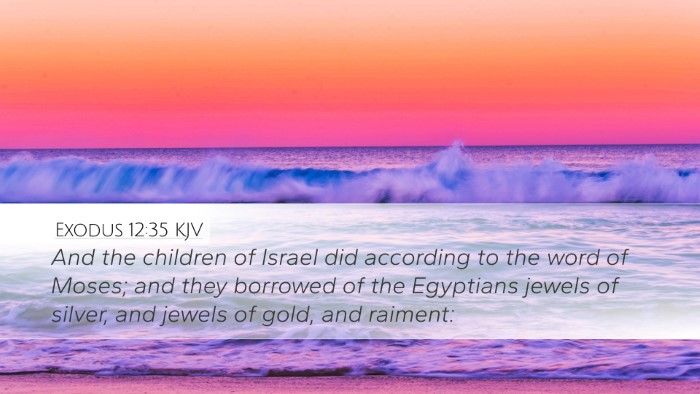 Exodus 12:35 KJV Bible Verse Image