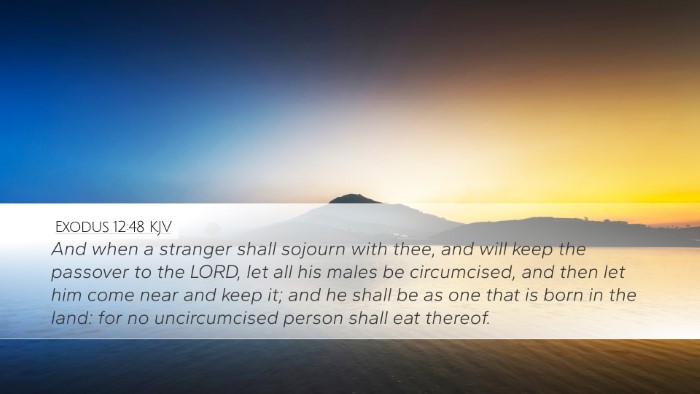 Exodus 12:48 KJV Bible Verse Image