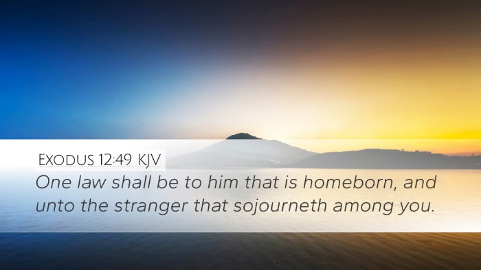 Exodus 12:49 KJV Bible Verse Image