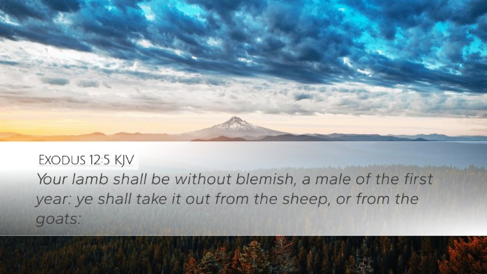 Exodus 12:5 KJV Bible Verse Image