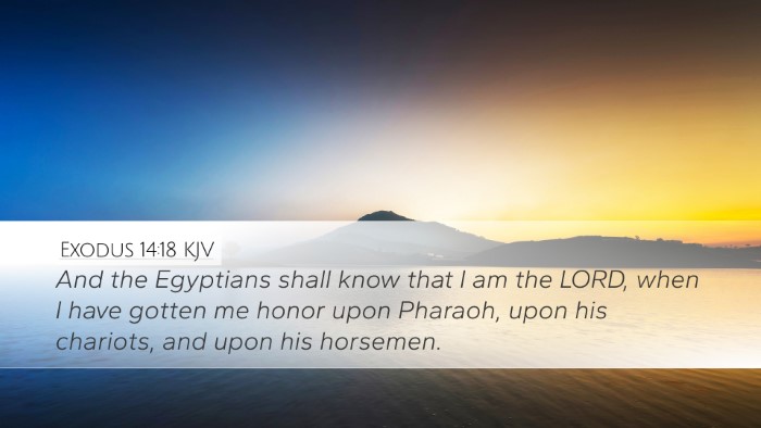 Exodus 14:18 KJV Bible Verse Image
