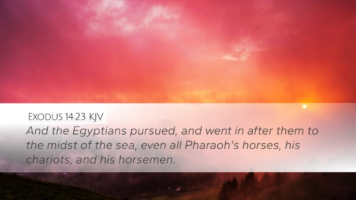 Exodus 14:23 KJV Bible Verse Image