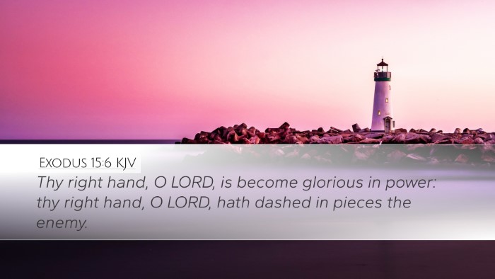 Exodus 15:6 KJV Bible Verse Image