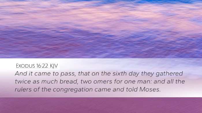 Exodus 16:22 KJV Bible Verse Image