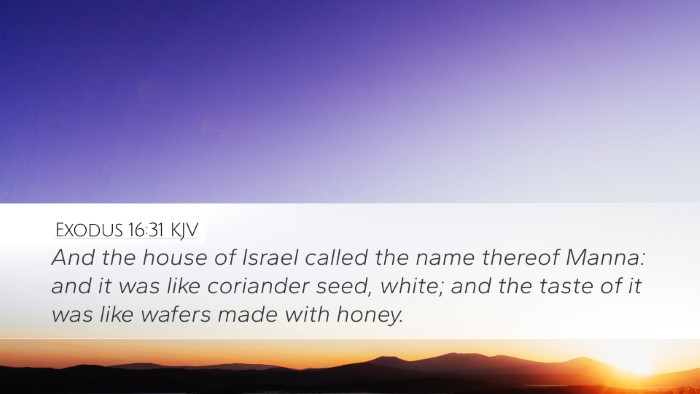 Exodus 16:31 KJV Bible Verse Image