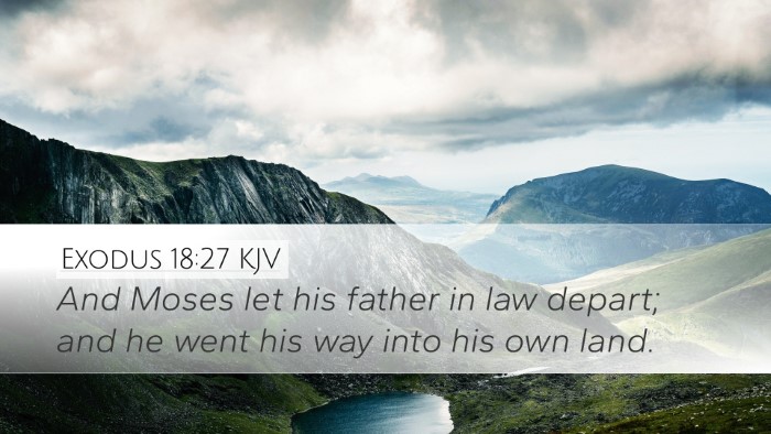 Exodus 18:27 KJV Bible Verse Image