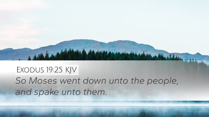 Exodus 19:25 KJV Desktop Wallpaper - So Moses went down unto the people, and spake - Desktop Bible Verse Wallpaper