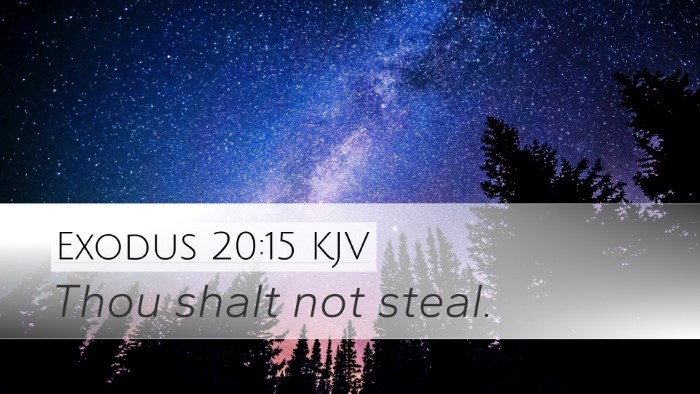 Exodus 20:15 KJV Bible Verse Image