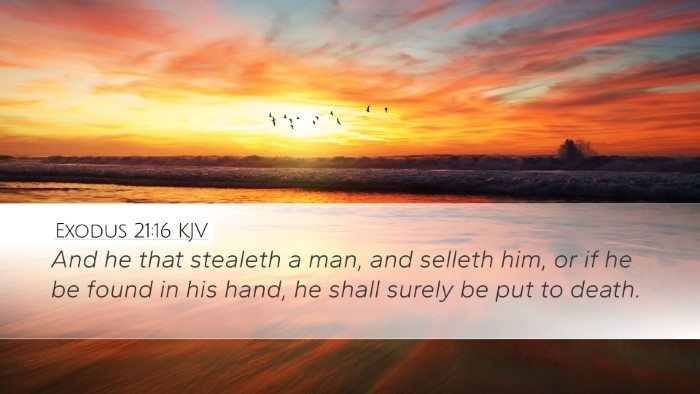 Exodus 21:16 KJV Bible Verse Image
