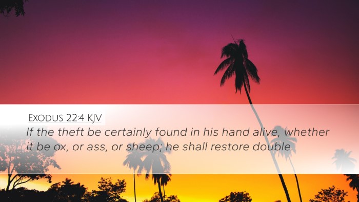 Exodus 22:4 KJV Bible Verse Image