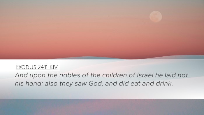 Exodus 24:11 KJV Bible Verse Image