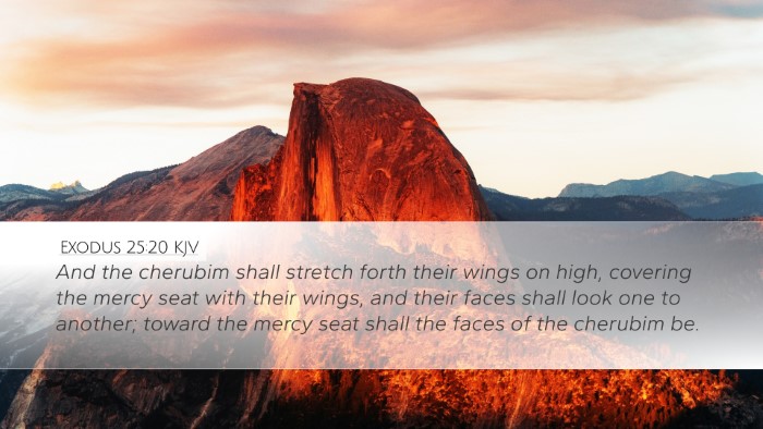 Exodus 25:20 KJV Bible Verse Image