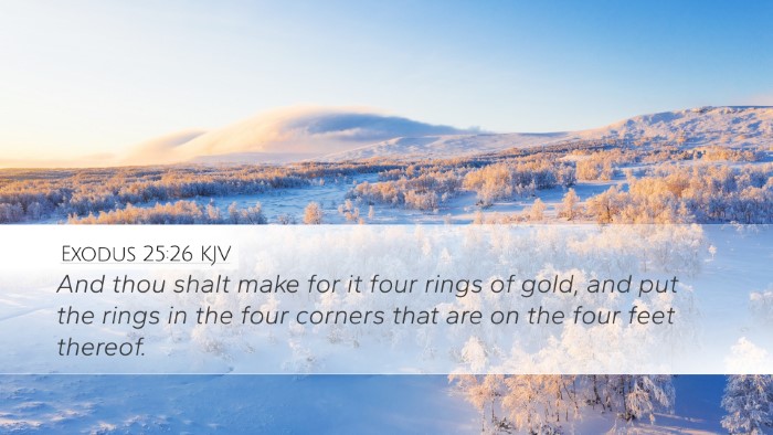 Exodus 25:26 KJV Bible Verse Image