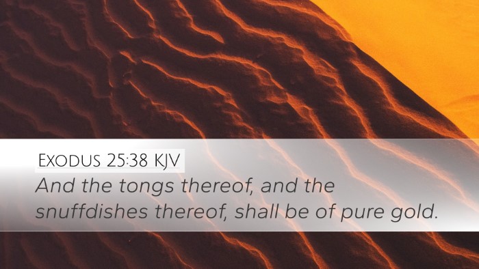 Exodus 25:38 KJV Desktop Wallpaper - And the tongs thereof, and the snuffdishes - Desktop Bible Verse Wallpaper