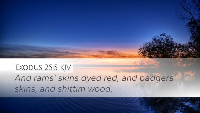 Exodus 25:5 KJV Bible Verse Image
