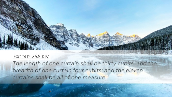 Exodus 26:8 KJV Bible Verse Image