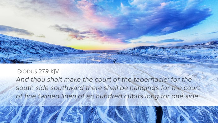 Exodus 27:9 KJV Bible Verse Image