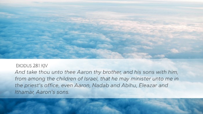 Exodus 28:1 KJV Bible Verse Image
