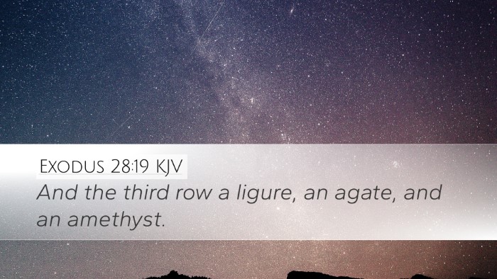 Exodus 28:19 KJV Desktop Wallpaper - And the third row a ligure, an agate, and an - Desktop Bible Verse Wallpaper