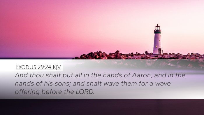 Exodus 29:24 KJV Bible Verse Image