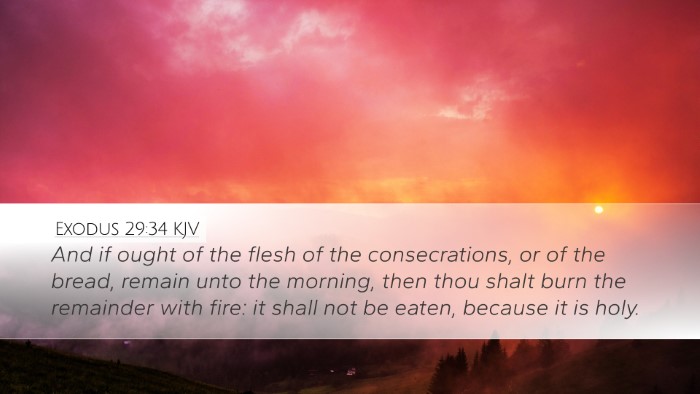 Exodus 29:34 KJV Bible Verse Image