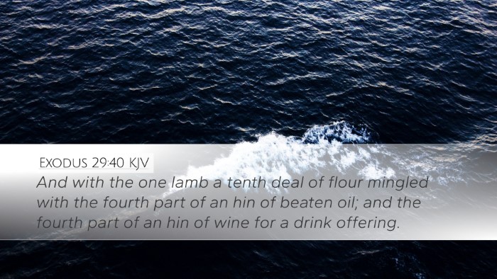 Exodus 29:40 KJV Bible Verse Image