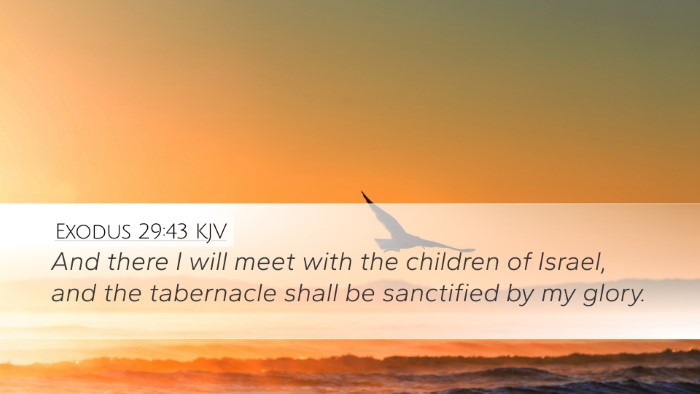 Exodus 29:43 KJV Bible Verse Image