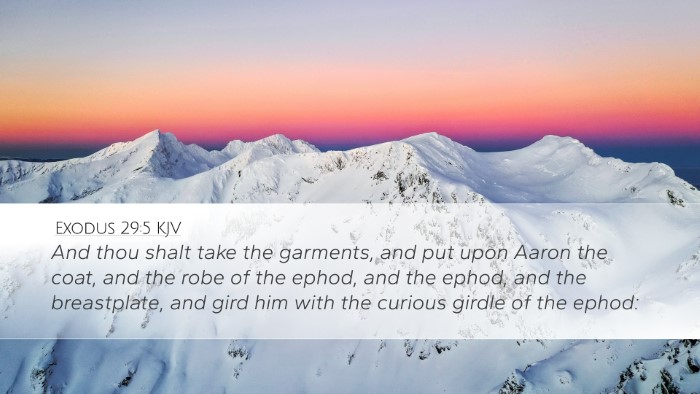 Exodus 29:5 KJV Bible Verse Image