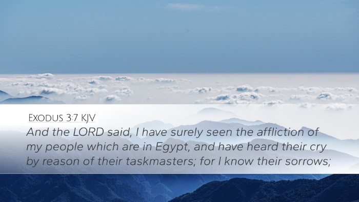 Exodus 3:7 KJV Bible Verse Image