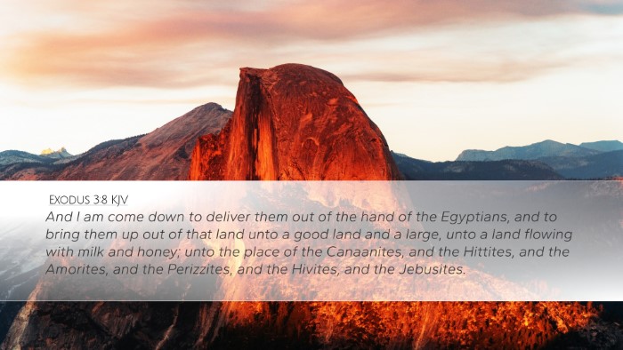 Exodus 3:8 KJV Bible Verse Image