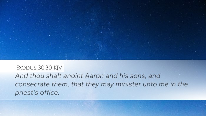 Exodus 30:30 KJV Bible Verse Image
