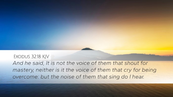 Exodus 32:18 KJV Desktop Wallpaper - And he said, It is not the voice of them that - Desktop Bible Verse Wallpaper