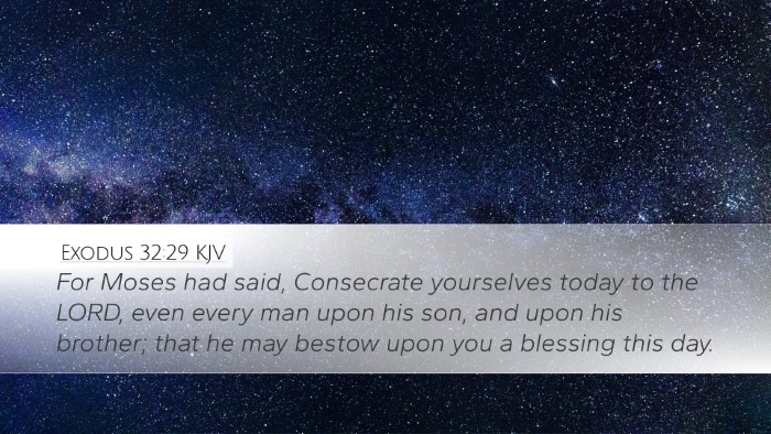 Exodus 32:29 KJV Desktop Wallpaper - For Moses had said, Consecrate yourselves today - Desktop Bible Verse Wallpaper