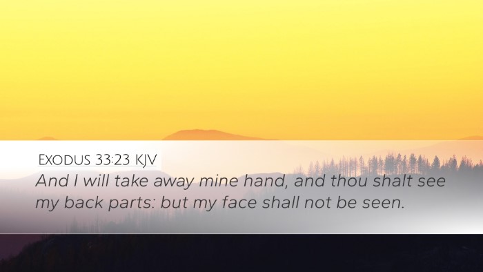 Exodus 33:23 KJV Bible Verse Image