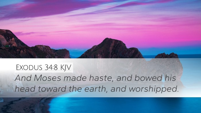 Exodus 34:8 KJV Bible Verse Image