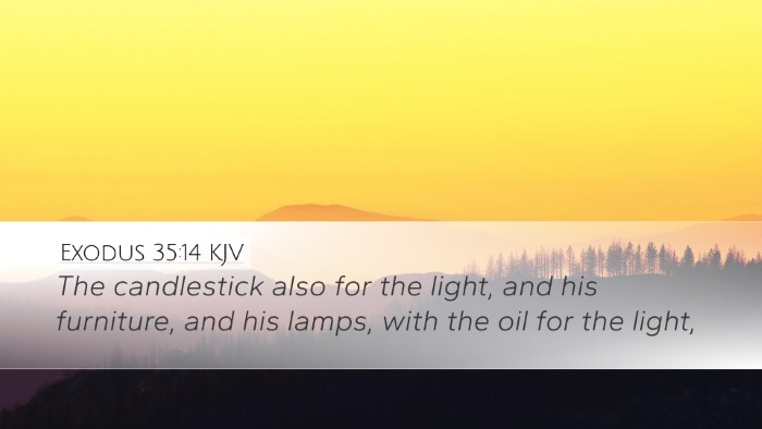 Exodus 35:14 KJV Bible Verse Image
