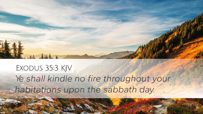 Exodus 35:3 KJV Desktop Wallpaper - Ye shall kindle no fire throughout your - Desktop Bible Verse Wallpaper