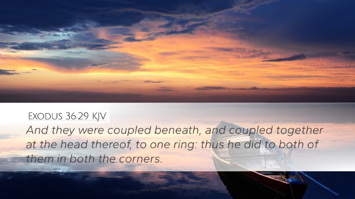 Exodus 36:29 KJV Bible Verse Image