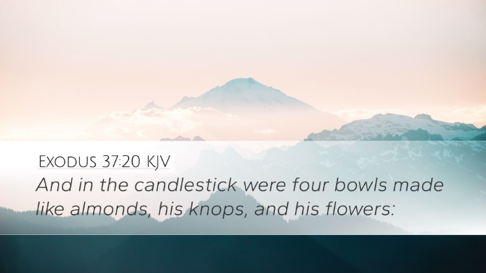 Exodus 37:20 KJV Desktop Wallpaper - And in the candlestick were four bowls made like - Desktop Bible Verse Wallpaper