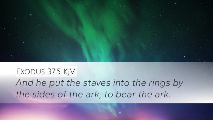 Exodus 37:5 KJV Bible Verse Image