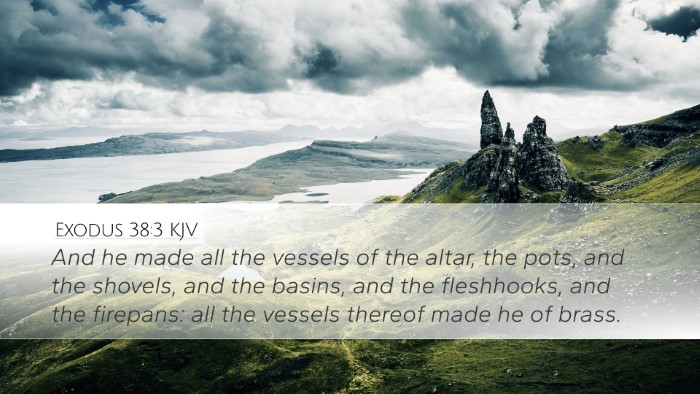 Exodus 38:3 KJV Bible Verse Image