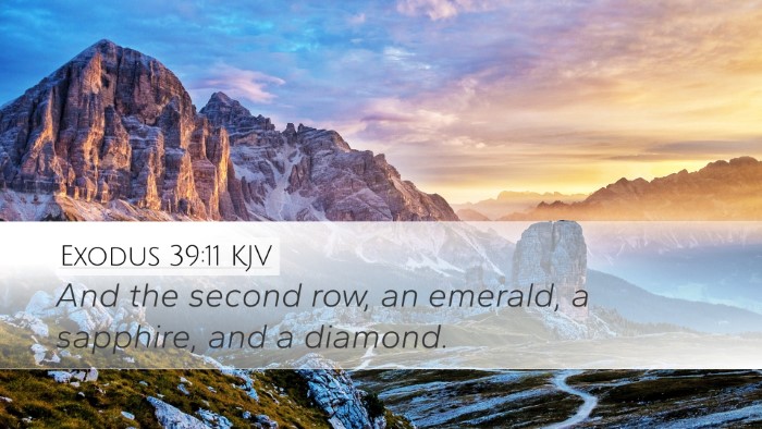 Exodus 39:11 KJV Bible Verse Image