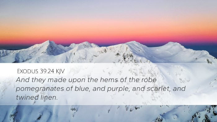 Exodus 39:24 KJV Bible Verse Image