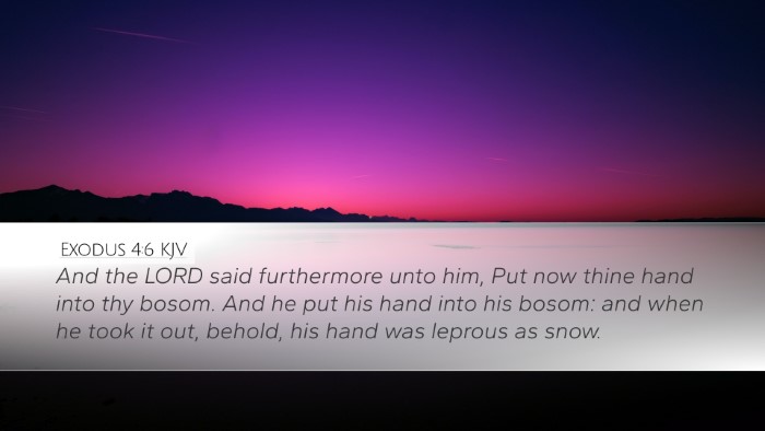 Exodus 4:6 KJV Bible Verse Image