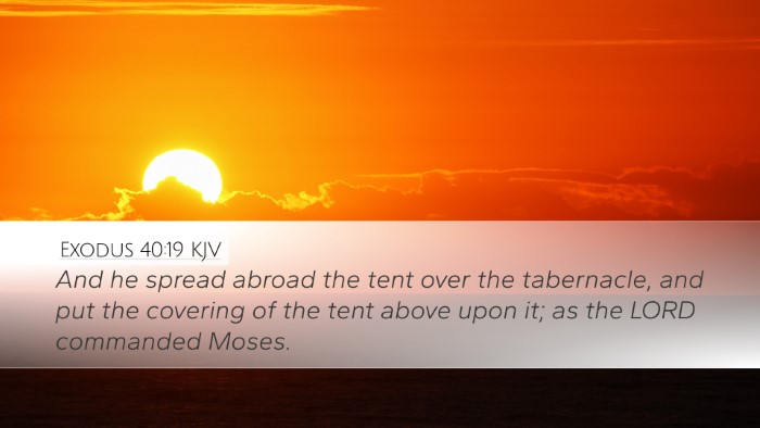 Exodus 40:19 KJV Bible Verse Image