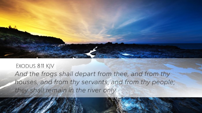 Exodus 8:11 KJV Desktop Wallpaper - And the frogs shall depart from thee, and from - Desktop Bible Verse Wallpaper