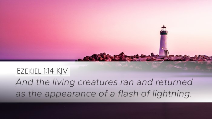 Ezekiel 1:14 KJV Bible Verse Image
