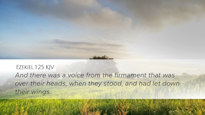 Ezekiel 1:25 KJV Desktop Wallpaper - And there was a voice from the firmament that was - Desktop Bible Verse Wallpaper
